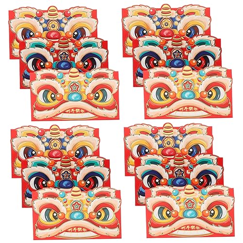 PLAFOPE 12St rotes Paket Rote Neujahrspakete rote umschläge chinesisch chinese new year chinesisch neujahr Traditionell briefumschläge Roter Umschlag zum Frühlingsfest roter Papierumschlag von PLAFOPE