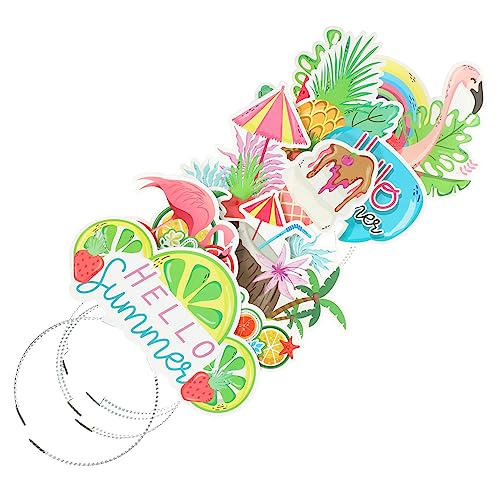 PLAFOPE 12st Hawaii-Stirnband Sommer Hawaiianische Party Dschungelparty-stirnbänder Tropisches Stirnband Hawaii-Kopfschmuck Pool-Party-Haarband Kokosbaum-Haarband Party-haarbänder Plastik von PLAFOPE