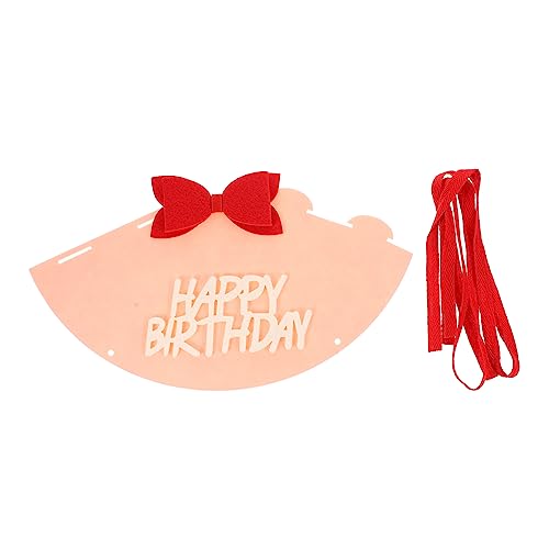 PLAFOPE 1Stk Geburtstagsmütze Party-Kopfschmuck alles zum geburtstag hüte babyshowerparty kinder mitgebsel kindergeburtstag Geburtstagskappe kreativer geburtstagshut gefühlt Rosa von PLAFOPE