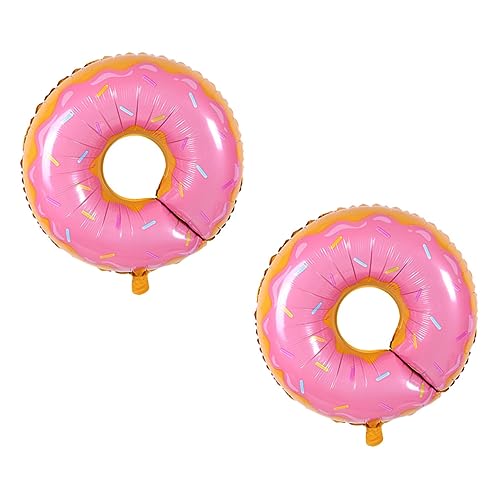 PLAFOPE 2 Stück Donut Folienballons Rosa Mylar Luftballons Für Party Geburtstag Hochzeit Und Dekoration Ideal Für Festliche Anlässe Und Besondere Feiern von PLAFOPE