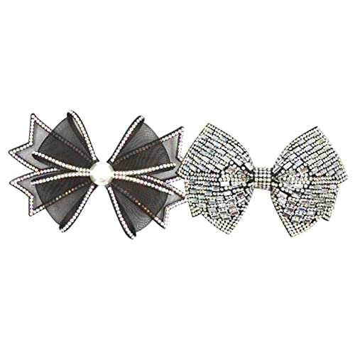 PLAFOPE 2 Stück Strass Bowknot Kopfschmuck Zubehör Glänzende Haaraccessoires Für DIY Projekte Ideal Für Kreative Bastelarbeiten Und Modisches Kopfbedeckungs Zubehör von PLAFOPE