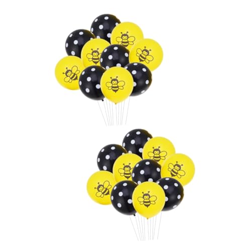 PLAFOPE 20 Stück 12 Zubehör für Partydekoration wandverkleidung wand polsterung birthday decorations Latexballons Tierballons Bienen Dekorationen Bienenballons Bausatz für Partyballons von PLAFOPE