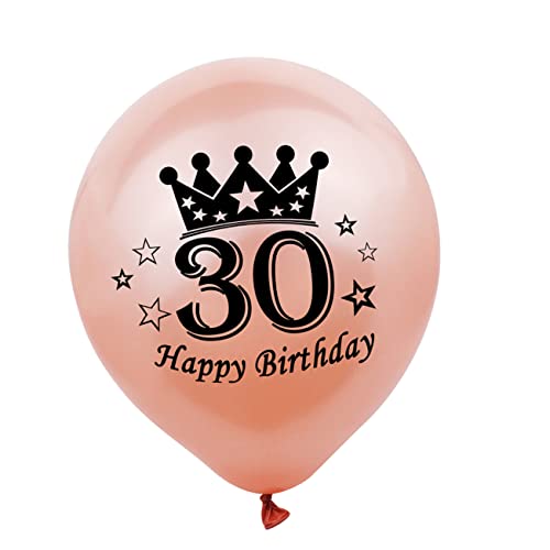 PLAFOPE 20 Stück 30 Partyballons 30. Konfettiballons Geburtstagsparty-dekoration 30. Luftballons Zahlenballons Roségoldene Luftballons Zum Geburtstag Dekorationen Zum 30. Geburtstag von PLAFOPE