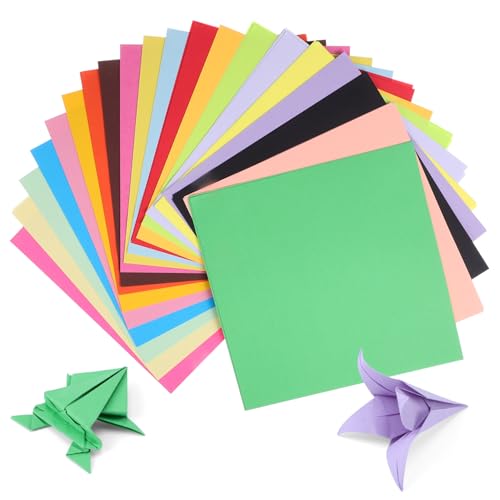 PLAFOPE Origami Einseitige Papiere Set 200 Pcs Karton Quadrat Papier Für von PLAFOPE