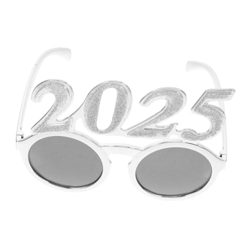 PLAFOPE 2025 Brille 2025 Glitzerbrille -requisiten Für Das Neue Jahr 2025 Nummer Sonnenbrille Silvester Brille Neujahrszahl-brillen Partybrillen Der Klasse 2025 Weihnachtsbrille Stk von PLAFOPE