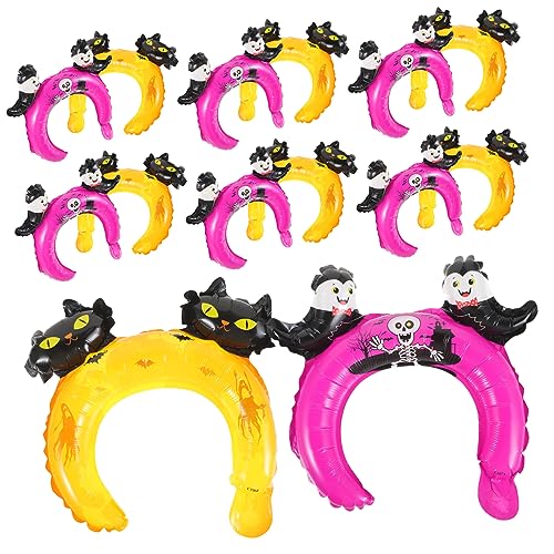 PLAFOPE 20St Luftballons für die Party halloween haarschmuck halloween kopfschmuck festliche Wanddekorationen Halloween-Haarreifen Ballongas Haarband Cartoon aufblasbares Stirnband von PLAFOPE