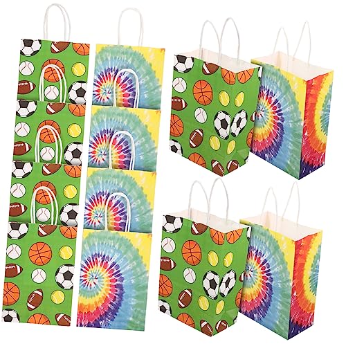 PLAFOPE 24St tragbare Fußball-Papiertüte Geschenktüte Packtasche Papiertüten verpackungsmaterial Geschenkverpackung Ostern Tragetasche zum Verpacken von Geschenken Einkaufstüten aus Papier von PLAFOPE