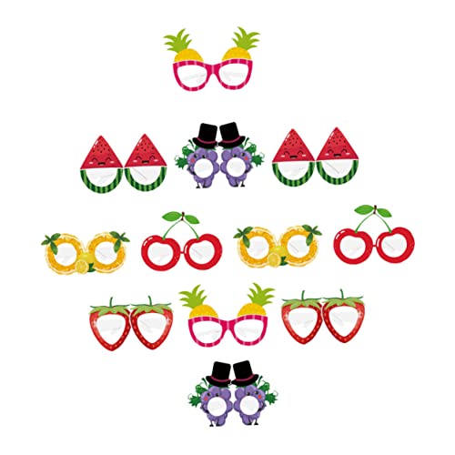 PLAFOPE 24st Fruchtpapiergläser Hawaiianische Sonnenbrille -dekor Lustige Brille Für Erwachsene Hawaiianer Luau Party Brille Meerjungfrau-geschenk Meeresdekor Kleidung Kind Obst von PLAFOPE