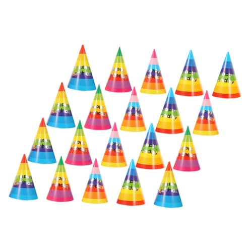 PLAFOPE 36st Regenbogen-geburtstagshut Lustige Partykegelkappen Zum Geburtstag Partyhüte Individuelle Partyhüte Zum Geburtstag Hüte Geburtstag Tiara Papier von PLAFOPE