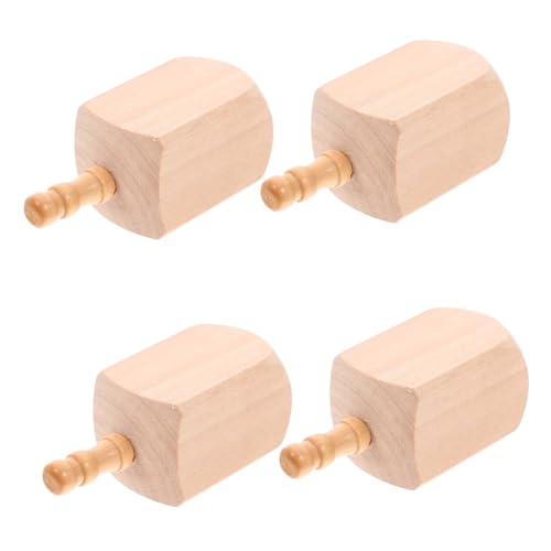 PLAFOPE 4 Stück Chanukka-dreidel Aus Holz. Gestalten Sie Ihre Eigenen Dreidel Aus Unlackiertem Holz Für Chanukka-partydekorationen, Feiertags-bastelbedarf Für Kinder, Neujahr Und von PLAFOPE