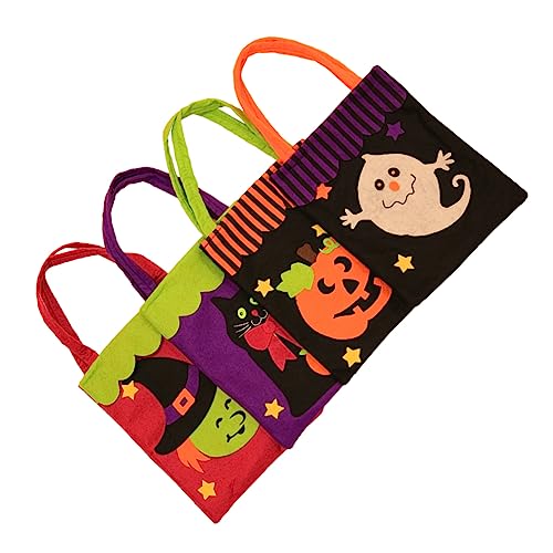 PLAFOPE 4 Stück Halloween-Einkaufstaschen-Geschenktasche Halloween-Tasche Kindertragetaschen Süßigkeiten halloween tasche halloween bag Halloween-Süßigkeitstüten tragbare Geschenktüten von PLAFOPE