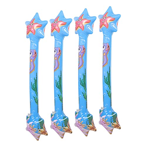 PLAFOPE 4 Stück aufblasbarer Stick für Kinder jubeln Jubelstöcke der Kinderkarikatur ' party decorations party zubehör kinder Cheerleader-Spirit-Sticks Konzert-Jubelstöcke PVC von PLAFOPE