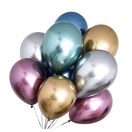 PLAFOPE 40 Stück Latex Metallic Luftballons Verschiedenen Farben Verdickte Dekorationsballons Für Geburtstagsfeiern Und Hochzeiten Ideal Für Festliche Anlässe Und Partys von PLAFOPE