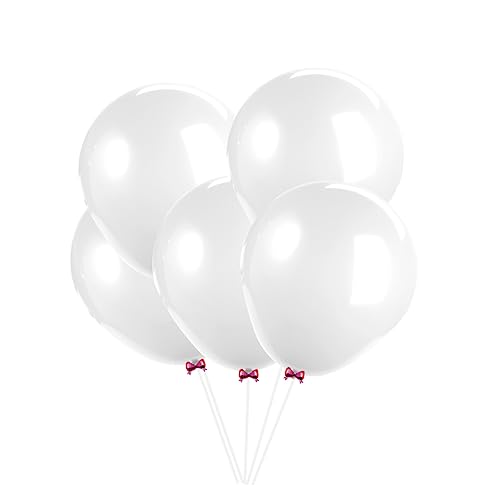 PLAFOPE 5er-Pack 36 Zoll runde Partyballons aus Latex weiß tropische Hochzeitsdekorationen für Geburtstage Brautpartys von PLAFOPE