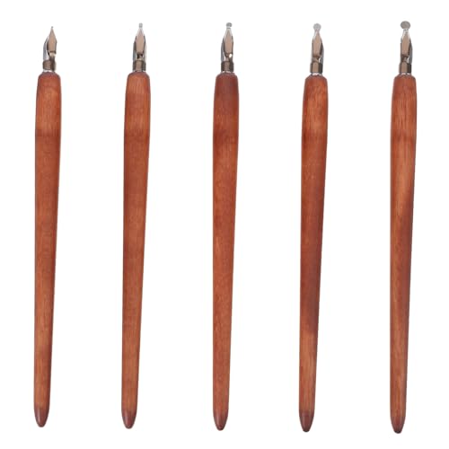 PLAFOPE 5 Teiliges Dip Stift Set Aus Holz Für Kalligraphie Und Kunst Für Anfänger Zum Zeichnen Und Schreiben Für Dekorative Projekte Füllfederhalter Im Retro Stil von PLAFOPE