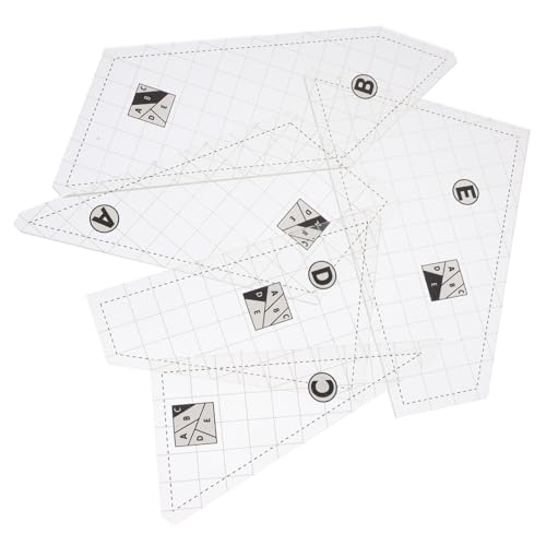 PLAFOPE 5-teiliges Quilt-vorlagen-set, Acryl-vorlagen Zum Quilten, Nähmaschinen-lineal, Diy-hand-patchwork-quilt-vorlagen, Lineal Für Diy-handwerk von PLAFOPE