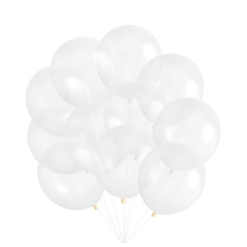 PLAFOPE 50 Stück 12 Zoll Helle Latexballons Transparent Leuchtende Luftballons Für Geburtstagsfeiern Hochzeiten Jubiläen Und Kreative Ballonkunst Ideal Für Partydekoration Und von PLAFOPE