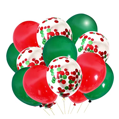 PLAFOPE 50 Stück Weihnachtsballons grüner Ballon Festivalbedarf Ballon für Wohnkultur Urlaub Ballons Farbe konfettiballone weihnachts party bunte Latexballons Weihnachtsdekoration Emulsion von PLAFOPE