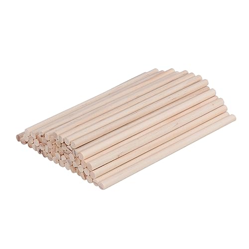 PLAFOPE 50 Stücke DIY Holzstangen Blank Unlackierte Rundstangen Spielzeug Modell Machen Materialien von PLAFOPE