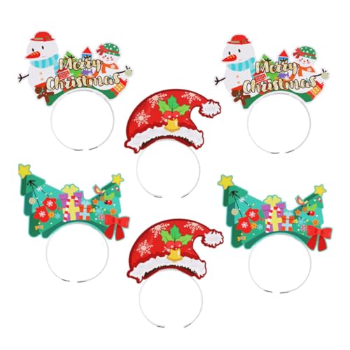 PLAFOPE 6 Stk Weihnachts-cartoon-stirnband Krippendekor Weihnachtsstirnbänder Für Kinder Urlaub Lustiges Stirnband Weihnachts-cosplay-kopfschmuck Weihnachtshaarreif Alufolie von PLAFOPE