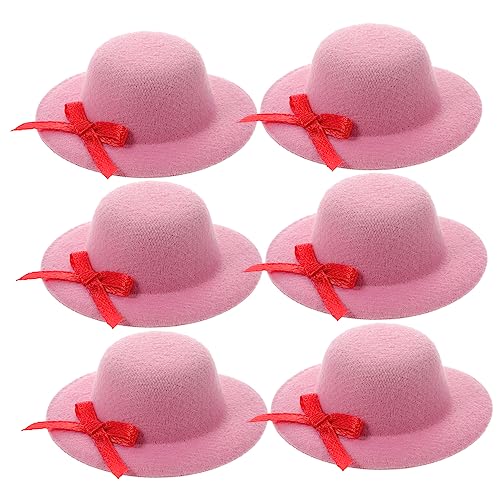 PLAFOPE 6 Stück Mini Zylinder DIY Kleine Hüte Weinflasche Mini Hüte DIY Puppenhüte DIY Miniatur Hüte Puppen Tiny Hüte Mini Formelle Kappe Austauschbare Puppenhüte Miniatur von PLAFOPE