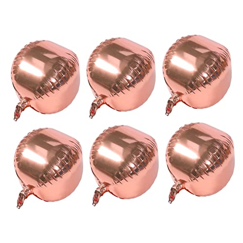 PLAFOPE 6St Folienballons hochzeitsdeko evengers the prom Roségold hochzeitsparty Hochzeitsballons Dekoration Partyzubehör Party-Layout-Ballons große Luftballons Aluminiumfolie Rose Gold von PLAFOPE