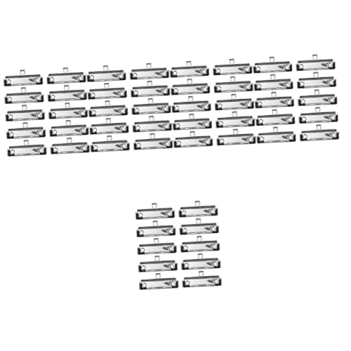 PLAFOPE 75 Stk Briefpapier-Clip Clips für Dateitafeln Heftklammern klein Büromappen weiße Heftklammern Klemmbrettklammern aus Metall Clipboard-Clips mit niedrigem Profil Plastik Silver von PLAFOPE