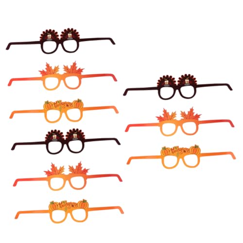 PLAFOPE 9St Thanksgiving-Foto-Requisiten Papiergläser Thanksgiving-Fotoautomat türkei brille thanksgiving dekoration thanksgiving decoration schnapsgläser lustige brille Cosplay-Brille von PLAFOPE