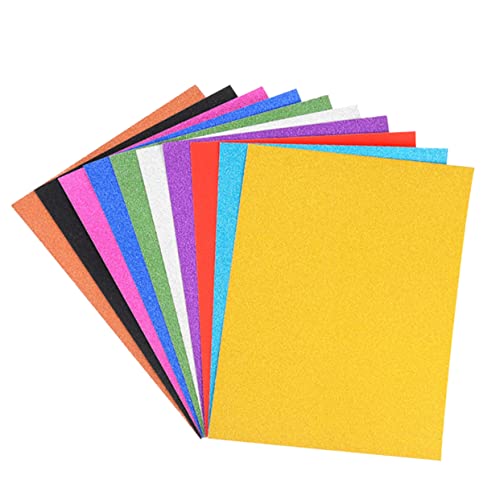 PLAFOPE A4 Glitzerpapier Bunt Selbstklebend Bastelpapier Für DIY Dekorationen Und Handarbeiten Hochwertige Glanz Und Bastelmaterialien Für Und Erwachsene von PLAFOPE