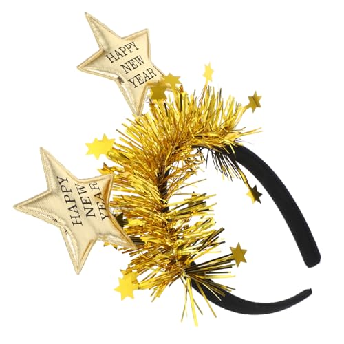 PLAFOPE Festliches Glitzer-stern-stirnband Für Feiertage, Partys, Einzigartiger Lametta-kopfschmuck, Bopper-stirnband Für Silvester Und Festliche Zusammenkünfte von PLAFOPE