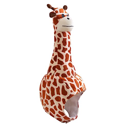 PLAFOPE Giraffenhaube Weiche Tiermütze Für Kinder Lustiger Partyhut Giraffenkostüm Für Erwachsene Giraffenmütze Tierischer Cosplay-hut -requisiten, Kostüm-kopfbedeckung Hüte Plüsch von PLAFOPE