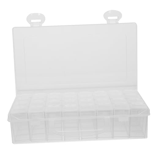 PLAFOPE Große 32 Fächer Perlen Organizer Box Transparente Für Schmuck Bastelbedarf Und DIY Projekte Praktische Sortierbox Für Lose Perlen Und Schmuckzubehör von PLAFOPE