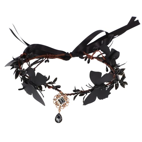 PLAFOPE Halloween Schmetterlings Girlanden Stirnbänder Für Frauen Gothic Kopfbedeckung Halloween Stirnband Schmetterlings Kopfband Goth Party Kopfbedeckungen Goth Accessoires Für von PLAFOPE