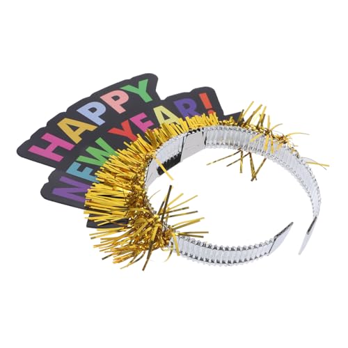 PLAFOPE Happy New Year Haarreifen Farbige Silvester Kopfbedeckung Für Partys Festlicher Haarschmuck Für Erwachsene Und Neujahr Deko Zubehör von PLAFOPE