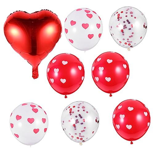 PLAFOPE Ballon Dekoration Set 10 Stücke Herz Form Hochzeit Ballons Konfetti Ballons für Urlaub von PLAFOPE