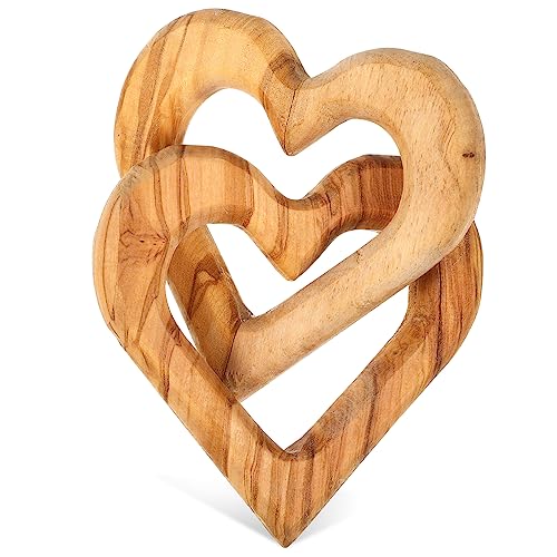 PLAFOPE Hölzerner Herz Anhänger Hollow Heart Form Holzverzierung Hausdekoration Für Valentinstag von PLAFOPE