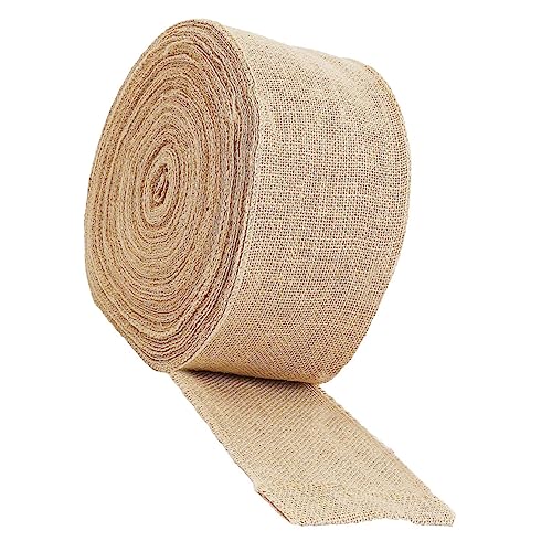 PLAFOPE Juteband Rolle Natur Jute Stoffband Für Bastelarbeiten Party Dekoration Verpackung Vintage Hochzeit 1 Rolle Webband von PLAFOPE