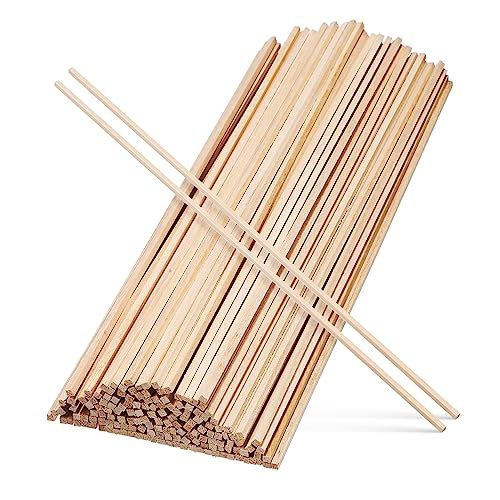 PLAFOPE Unbehandelte Holzstäbchen DIY Holzleisten Bastelmaterial Für Modelle Quadratische Holzlatten Zur Kreativen Holzverarbeitung von PLAFOPE