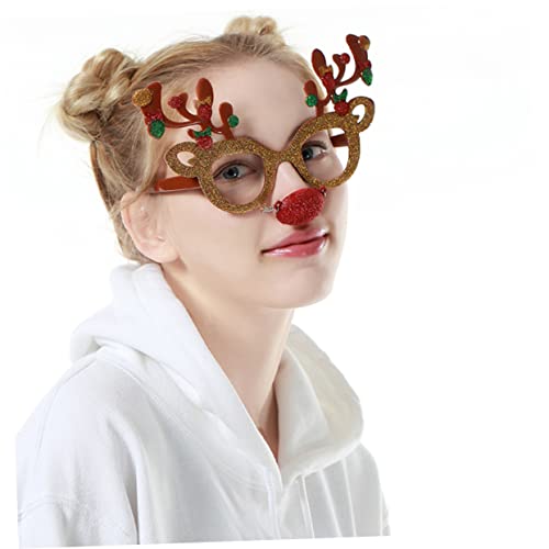 PLAFOPE Weihnachts Neuheitsbrille Für Erwachsene Und Kinder Stilvolle Sonnenbrille Foto Requisit Für Weihnachten Halloween Kostümpartys Und Cosplay Ideales Partyzubehör von PLAFOPE