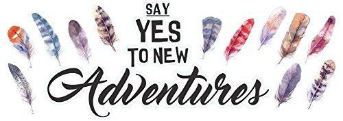 PLAGE 152588 Deko Wandaufkleber - Say Yes to New Adventures, Vinyl, Mehrfarbig, 68 x 0.1 x 24 cm von PLAGE