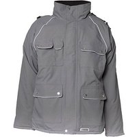 PLANAM® unisex Parka CANVAS 320 grau, schwarz Größe 2XL von PLANAM®