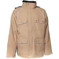 PLANAM® unisex Parka CANVAS 320 khaki, schwarz Größe 3XL von PLANAM®