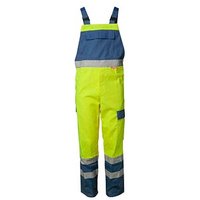 PLANAM® unisex Warnschutz-Latzhose MAJOR PROTECT warngelb, kornblau Größe 102 von PLANAM®