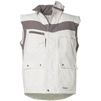 PLANAM® unisex Winterweste PLALINE weiß, zink Größe 3XL von PLANAM®