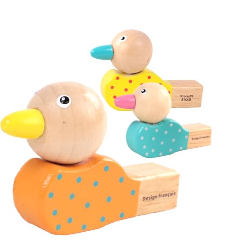 PLANÈTE BOIS 030151PA Pack mit 24 Vogelpfeifen-FSC-030151PA-24 Stück-Mehrfarbig-Holz-Kinderspiel-Freizeit-Kirmes-8 cm x 5 cm-Ab 2 Jahren von PLANETE BOIS