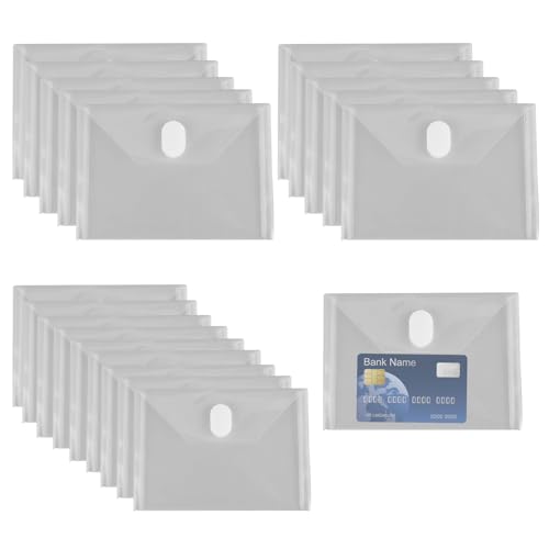 PLATEYTR 20 Stück Transparente Dokumententasche, Aufbewahrungstaschen für Schablonen mit Klappe und Klettverschluss, Transparente Kunststoff-Umschläge DIY Ihr Stil, Kompakt, Langlebig und Staubdicht PLATEYTR 20 Stück Transparente Dokumententasche, Aufbewahrungstaschen für Schablonen mit Klappe und Klettverschluss, Transparente Kunststoff-Umschläge DIY Ihr Stil, Kompakt, Langlebig und Staubdicht von PLATEYTR