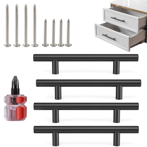 PLATEYTR Möbelgriffe, 13 Stück Möbelgriffe Schwarz Set, Küchengriffe, Schrankgriffe, Schrankgriffe Schwarz, Einsetzbare für Küchenschränke, Schubladen und Türen. Schwarz Griffe Lochabstand 9,6 cm von PLATEYTR