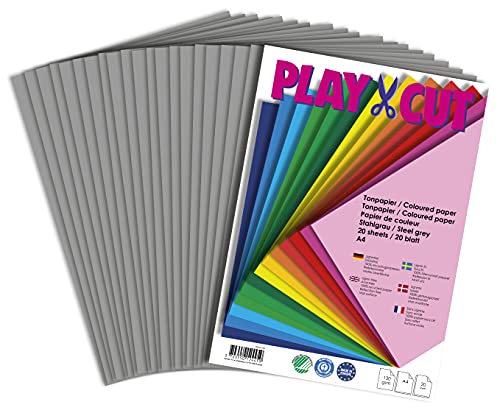 PLAY-CUT Tonpapier A4 Magenta (130g/m2) | 20 Bogen Din A4 Papier zum Basteln Drucken | Dickes Bedruckbares Bastelpapier Set und Druckerpapier A4 | Premium Tonzeichenpapier & Craft Paper von PLAY-CUT