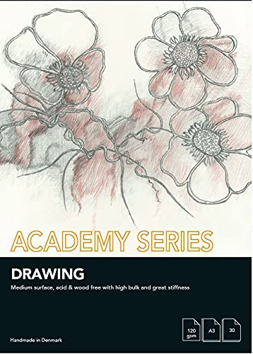 PLAY-CUT Academy Series Zeichenblock A3 Weiß (70g/m2) | 70 Bogen Din A3 Papier Block für Skizzen Zeichnen | Praktisches Sketchbook & Drawing Pad | Premium Zeichenbuch Skizzenbuch A3 von PLAY-CUT