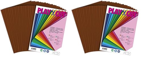 PLAY-CUT Tonpapier A4 Kaffeebraun (130g/m2) | 20 Bogen Din A4 Papier zum Basteln Drucken | Dickes Bedruckbares Bastelpapier Set und Druckerpapier A4 | Premium Tonzeichenpapier & Craft Paper von PLAY-CUT